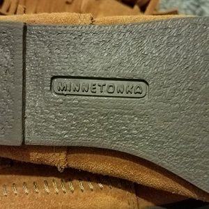 Minnetonka layered fringe boots