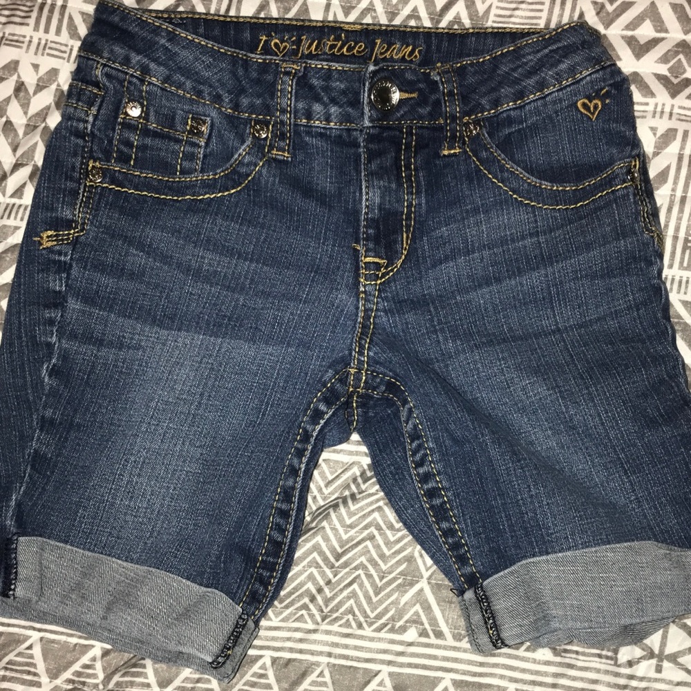 EUC size 8 1/2 girls justice jean shorts