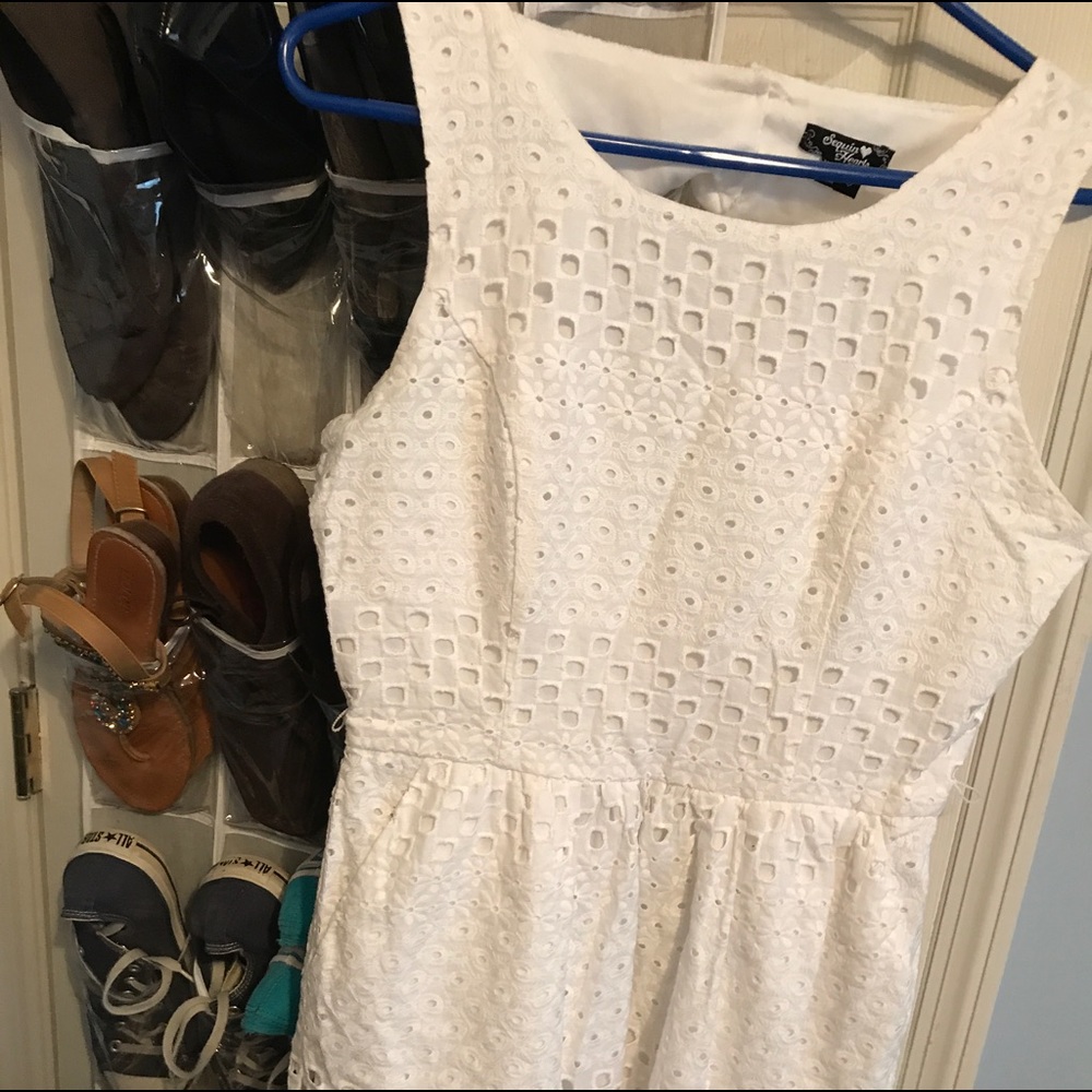 White eyelet dress