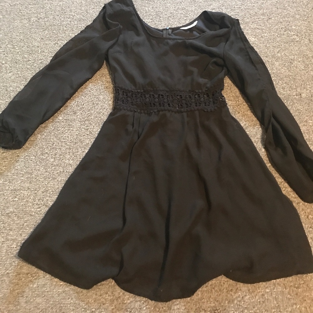 Black Dress w/ waist and arm cut-outs