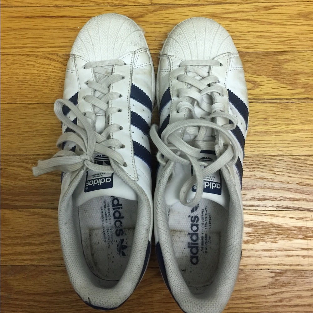 White and Navy Blue Superstars