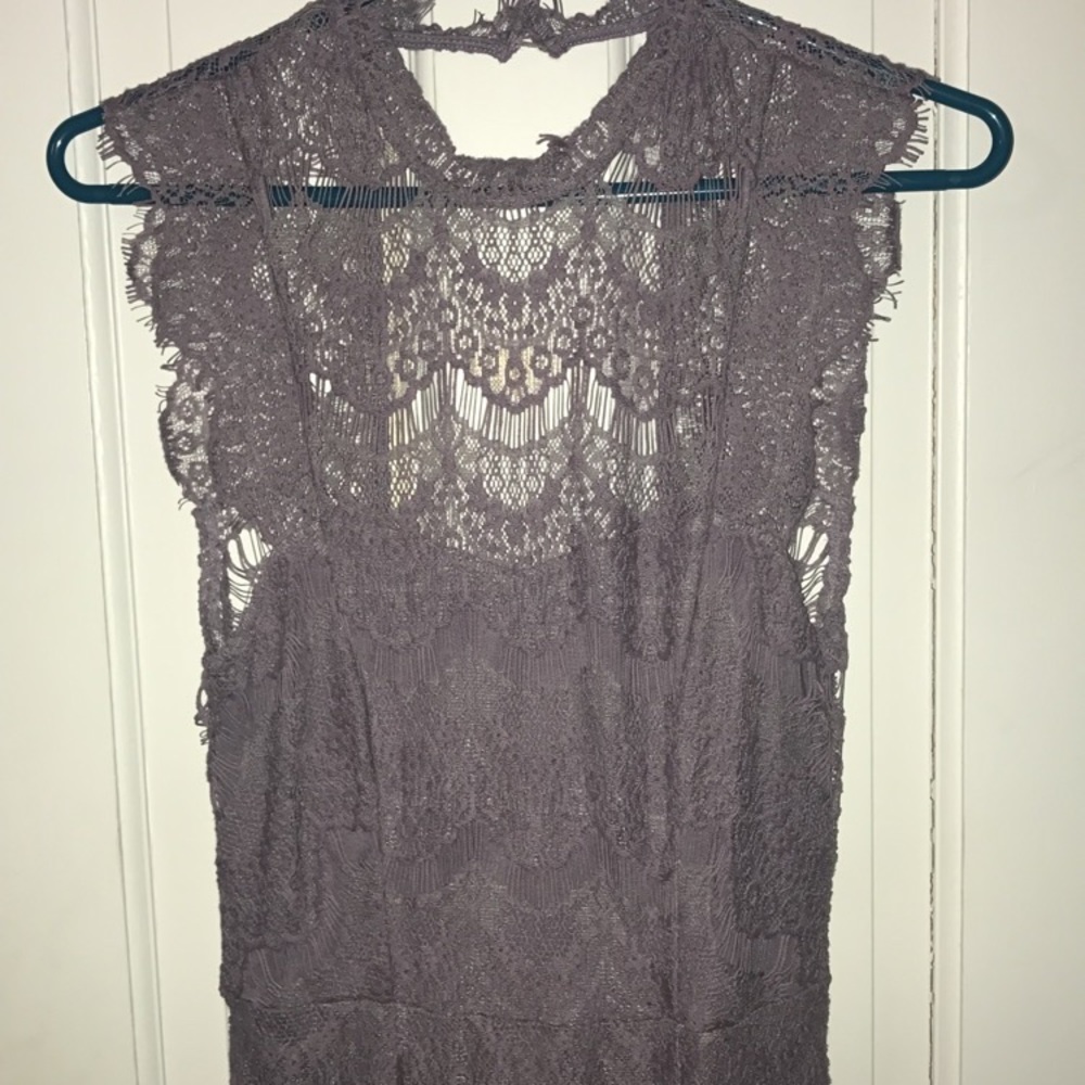purple lace free people dress