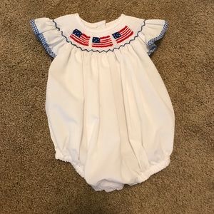4th of July Smocked Bubble