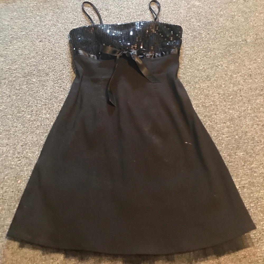 Black Dress with Sequin Breast Area