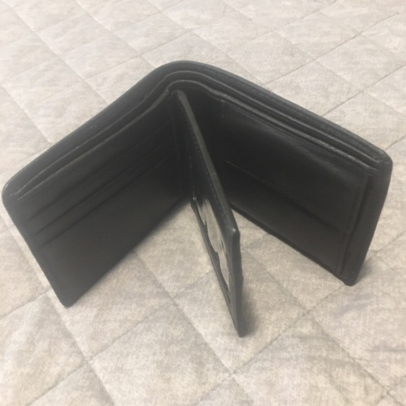 Men's Coach Black Canvas Leather Wallet - Picture 2 of 5