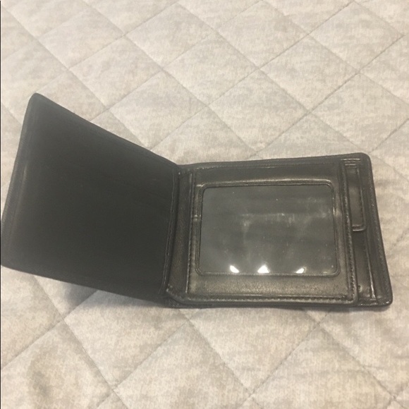 Men's Coach Black Canvas Leather Wallet - Picture 3 of 5
