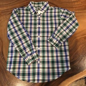 💙💚 Janie & Jack Boys Plaid Collar Shirt 💚💙