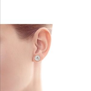 Sterling silver knot earrings.