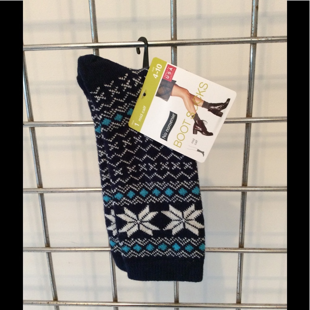 No Nonsense Fairisle Snowflake Boot Sock