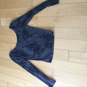 grey floral crop top