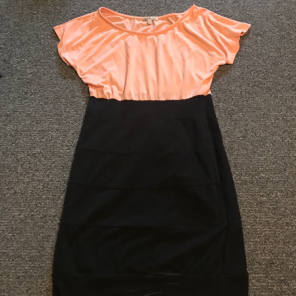 Coral/Black Dress