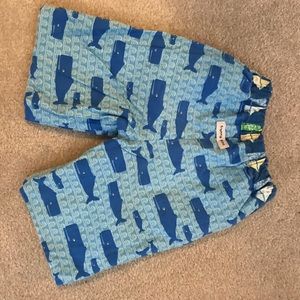 Little boys reversible nautical shorts
