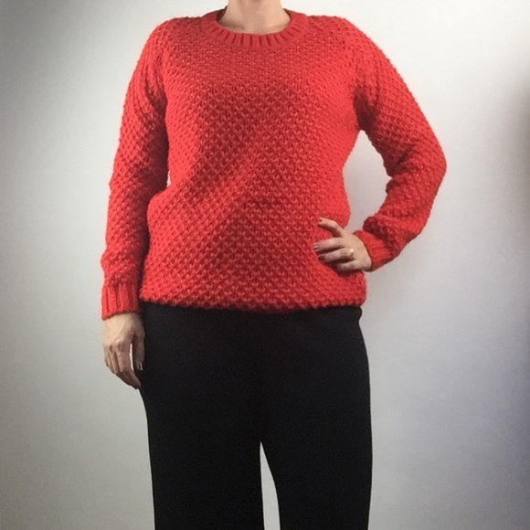 Zara Sweaters - Zara Knit Red Pullover Sweater M