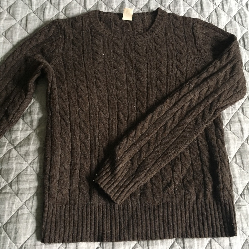 JCrew Cashmwre blend cable knit sweater