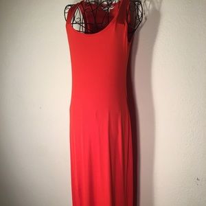 Boston Proper Orange Maxi Dress