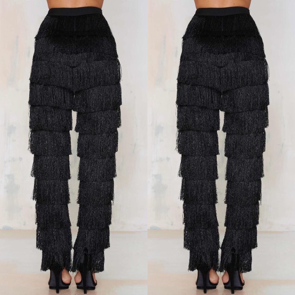 NWT Lavish Fringe Pants as seen on Rihanna🔥🔥🔥