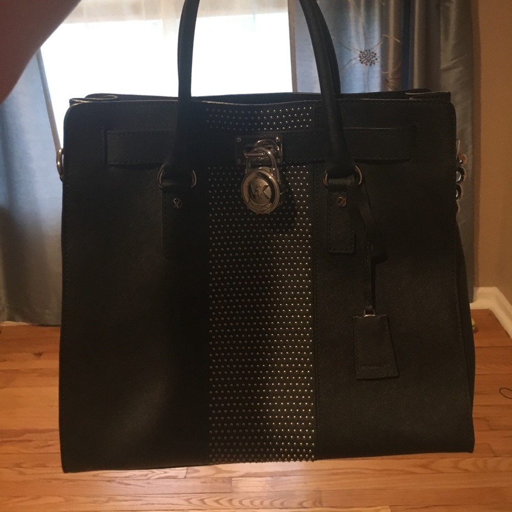 Michael Kors Hamilton Bag Black with Studs