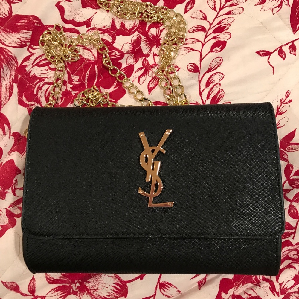 Luxury black bag clutch crossbody