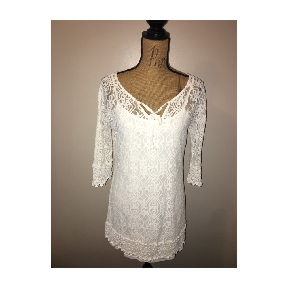 All white summer dress/ cover up