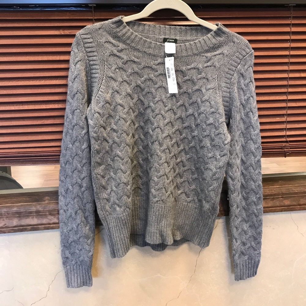 J Crew Gray Crewneck Sweater