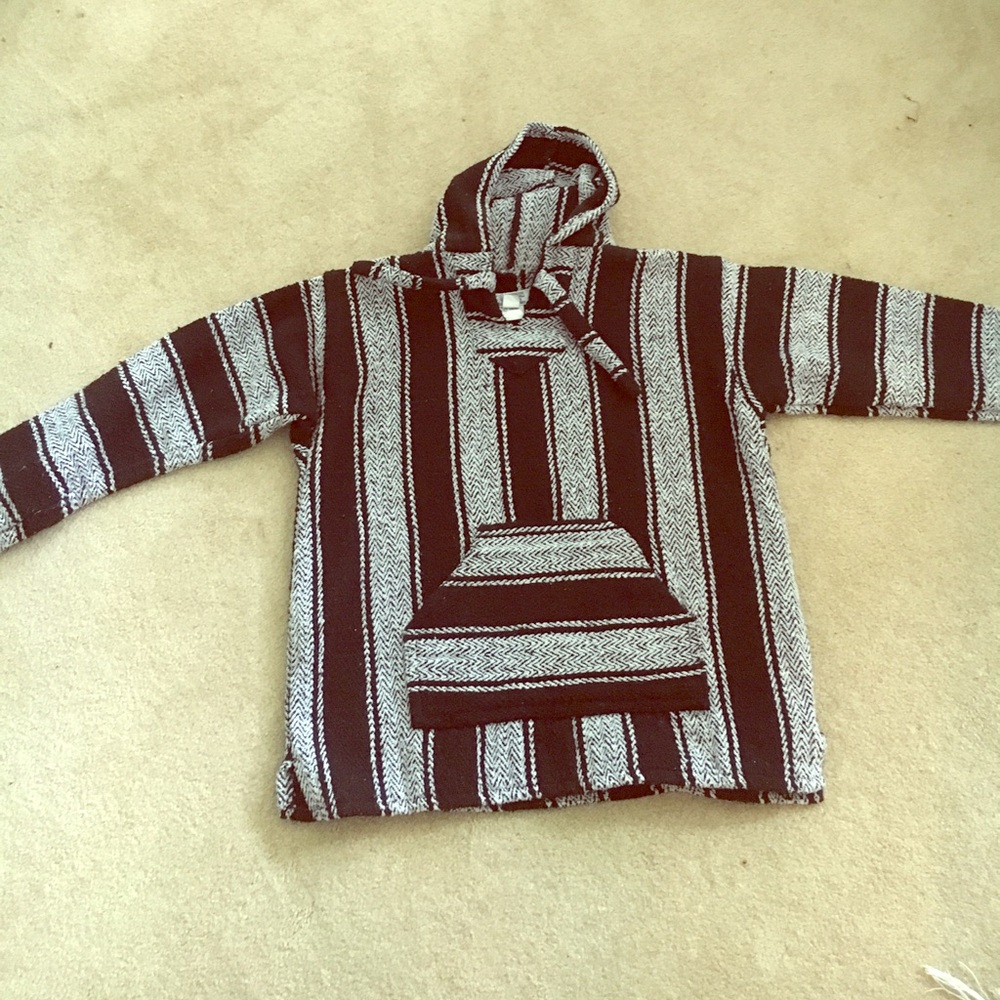 Black and grey Mexican Baja hoodie