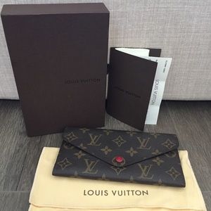 Louis Vuitton Josephine Wallet monogram w/ Red