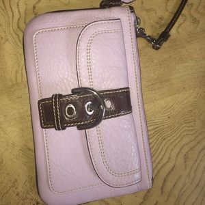 Lavender Coach Wristlet