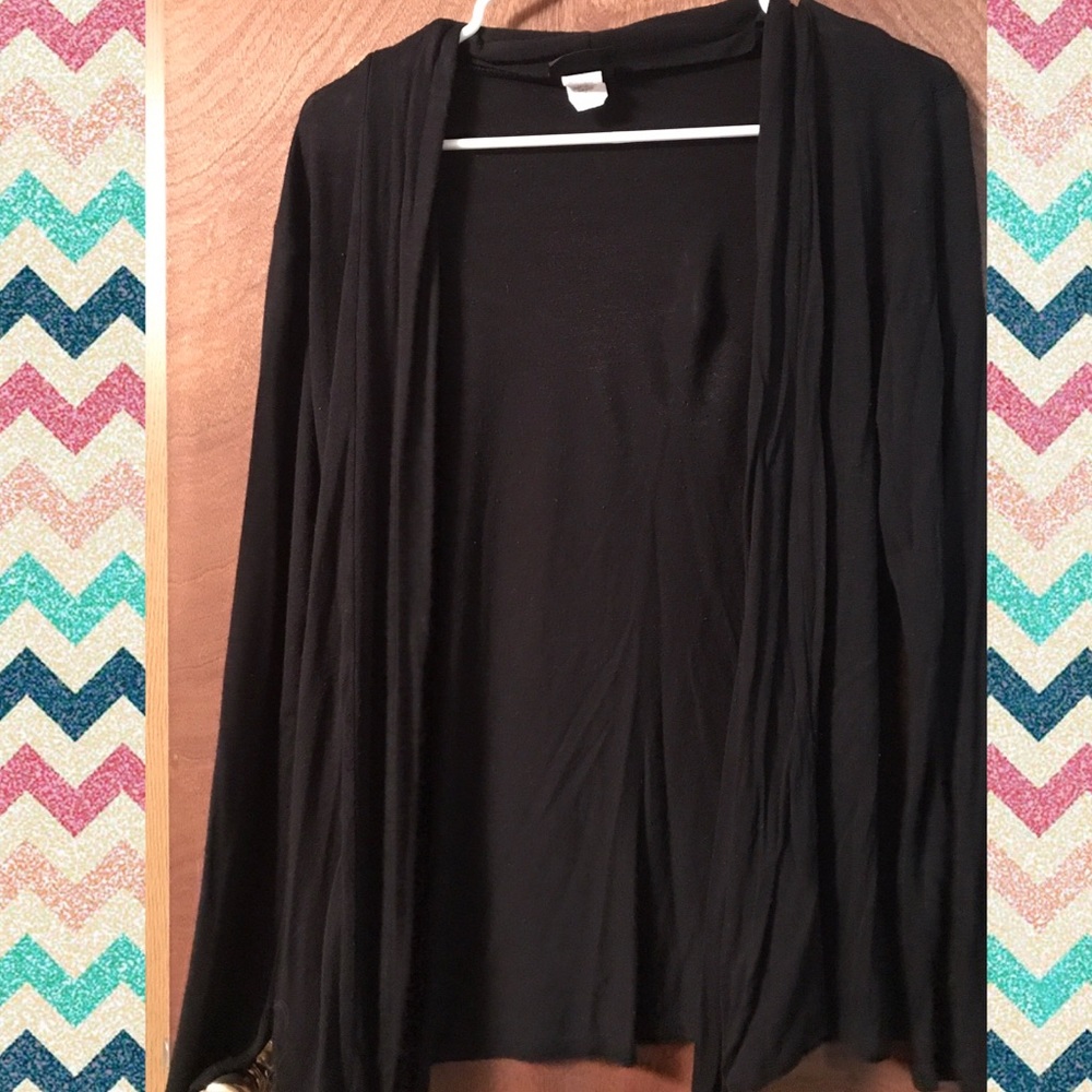 Black long sleeve cardigan