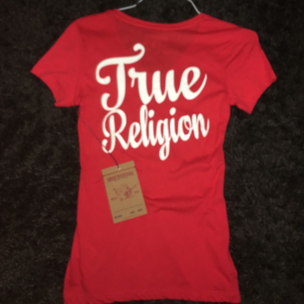 Brand New Womens True Religion Buddha Script Shirt
