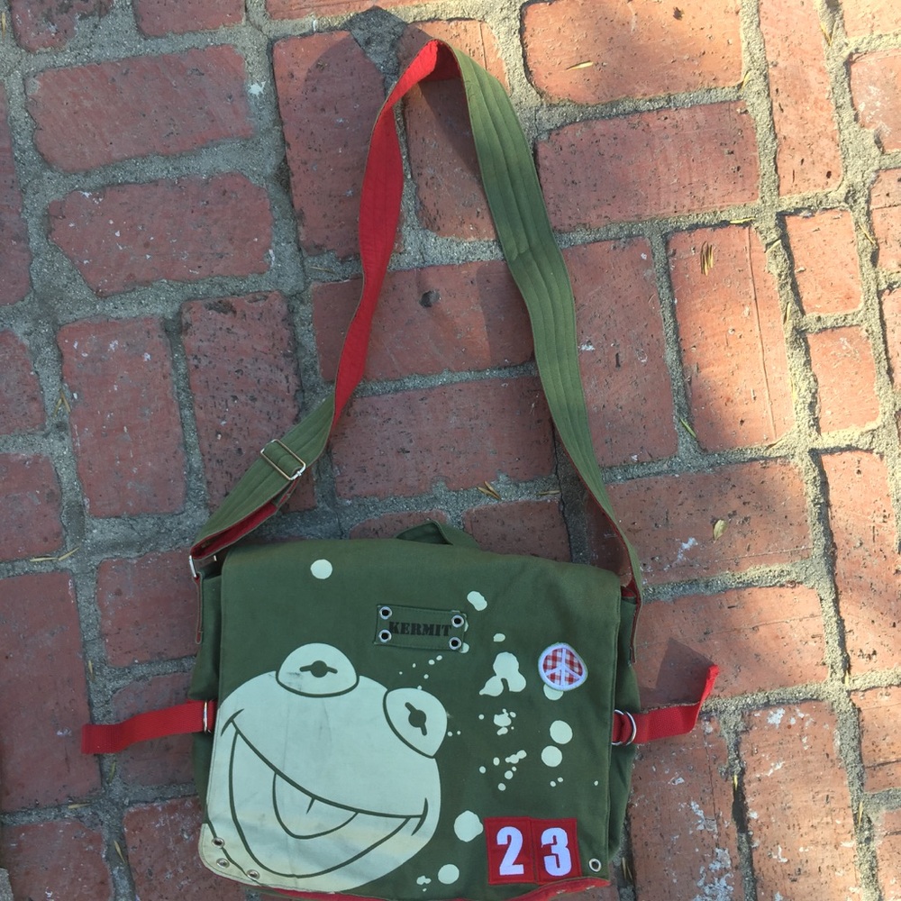 Kermit muppets laptop bookbag shoulder bag