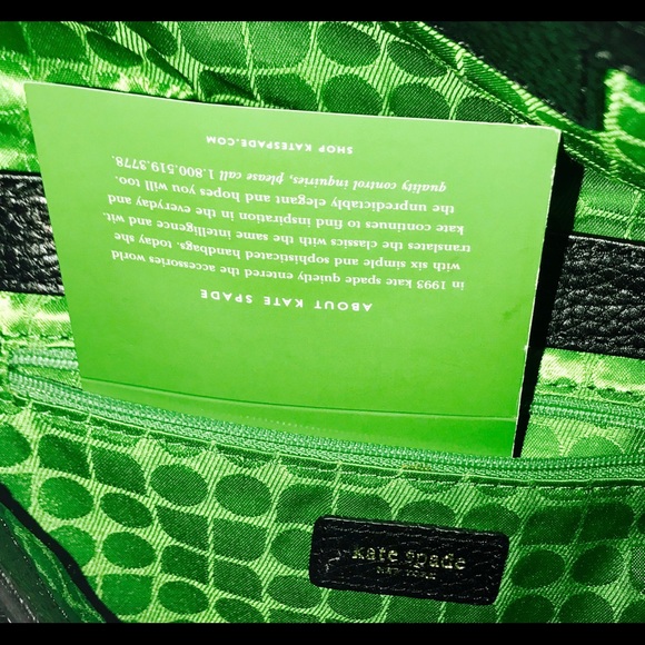 KATE SPADE STITCHED FLAP SHOULDER BAG. KATE GRN IN - Picture 2 of 2