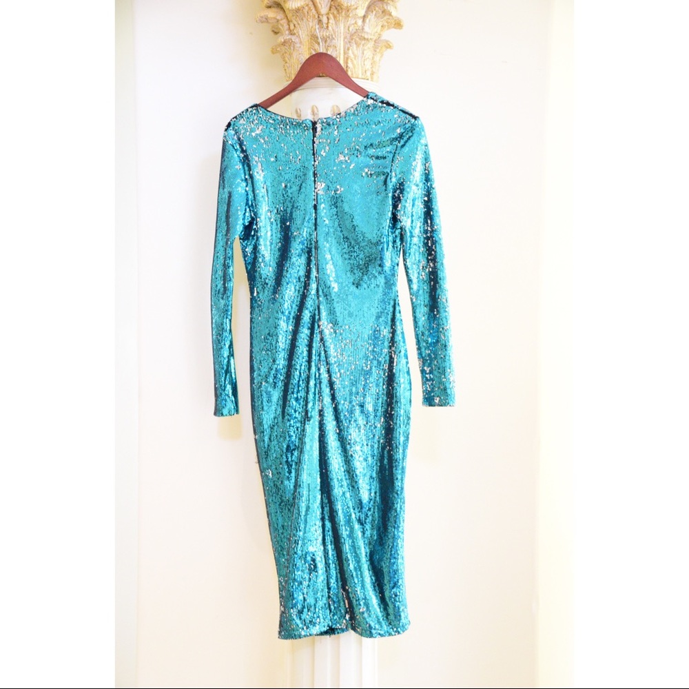 Turquoise and Silver Va Va Voom dress