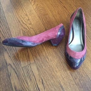 Suede & Snakeskin Heels