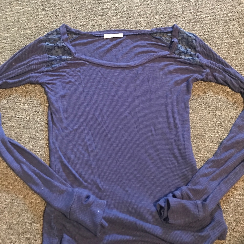 Long Sleeve Navy Blue Shirt