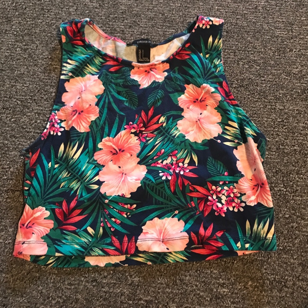 Floral Crop Top Tank
