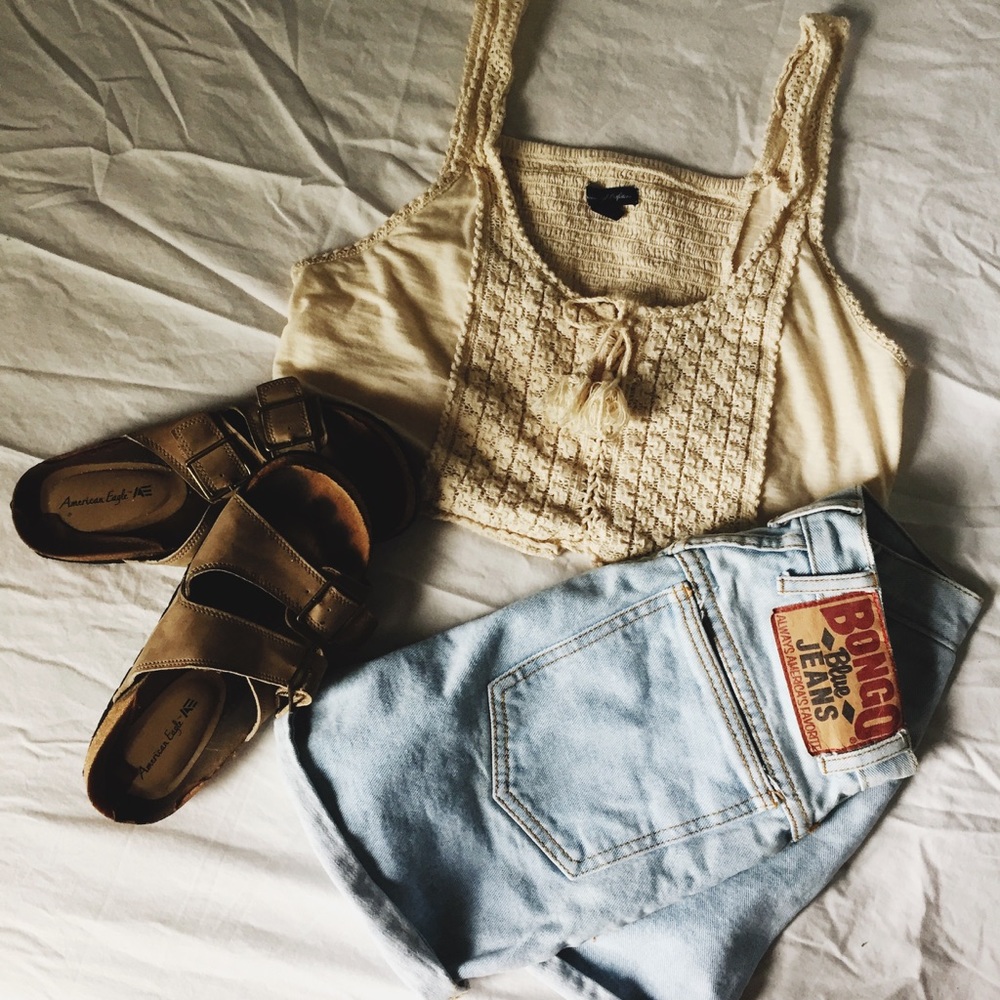 American Eagle crocheted crop top