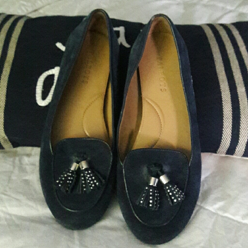 Talbots suede flats with tassels