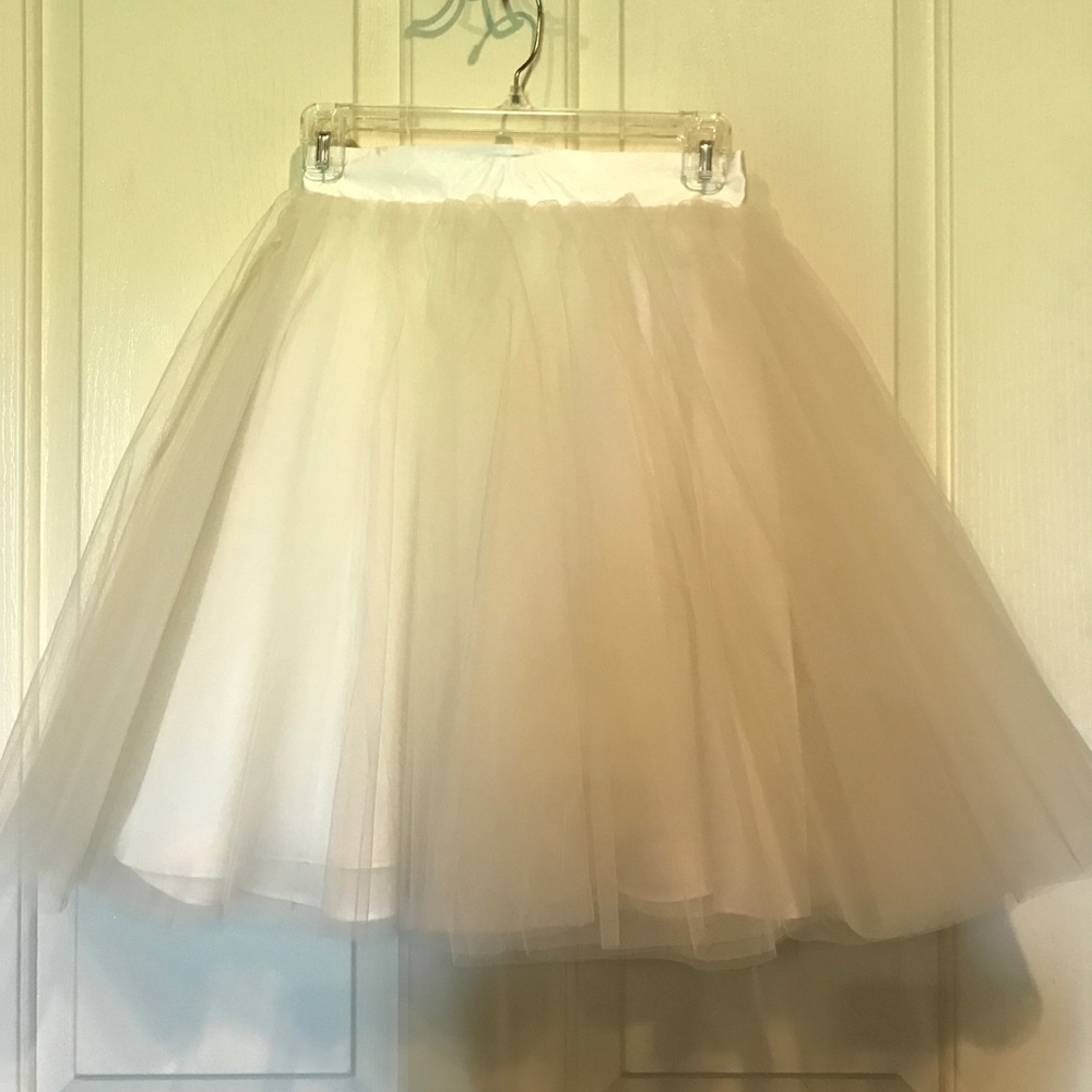 Space 46 Boutique Ivory Tulle Skirt