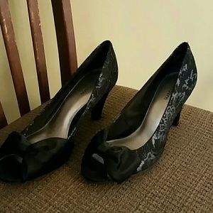 Black and silver shoes