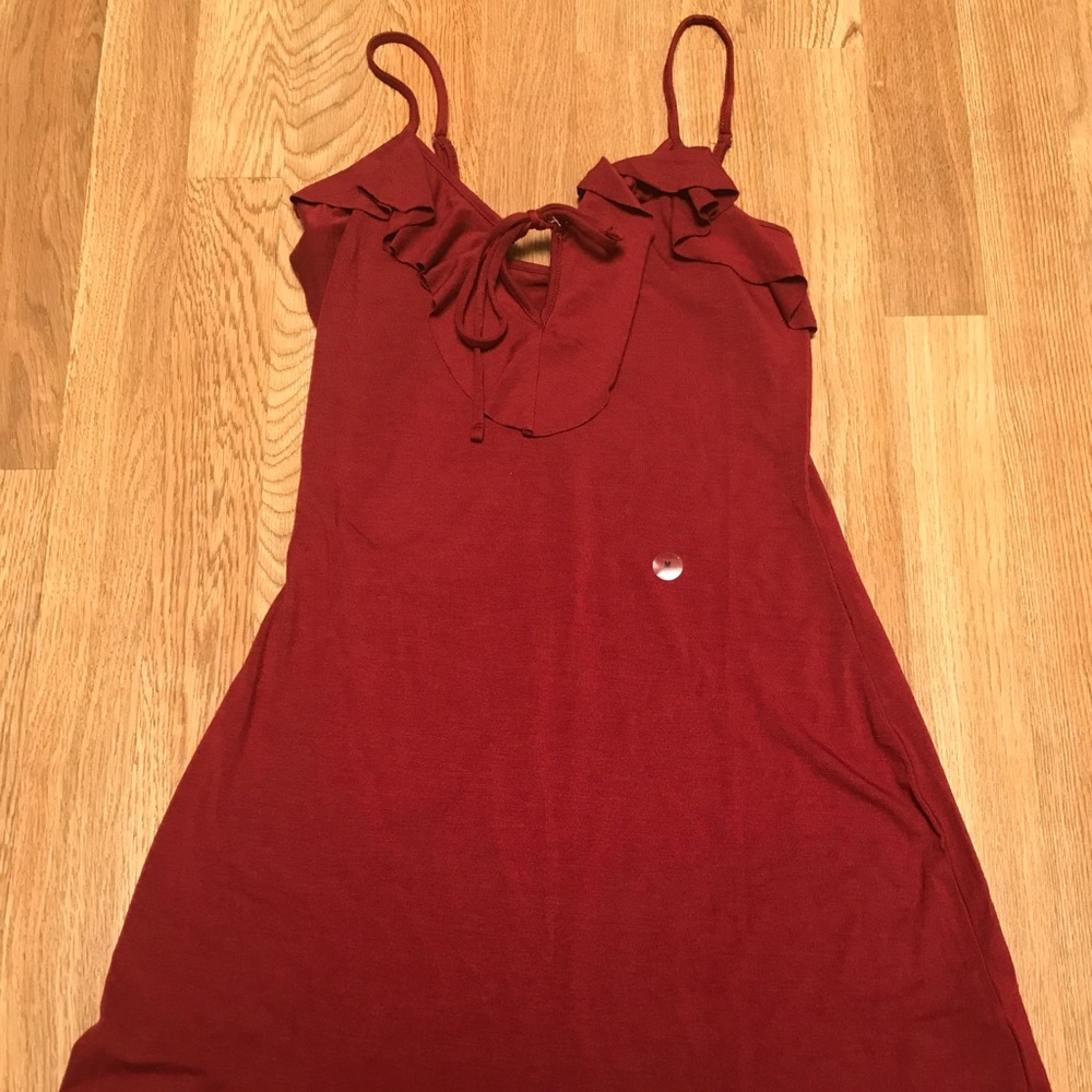 Red body-con dress