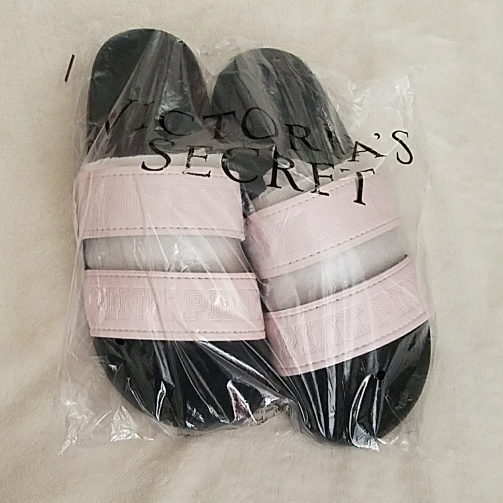 PINK VICTORIA'S SECRET SLIDES light pink - Picture 3 of 8