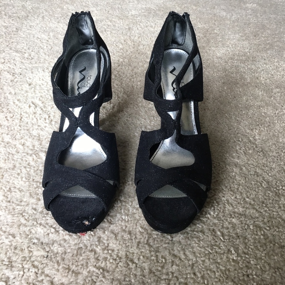 Sparkly Black Heels