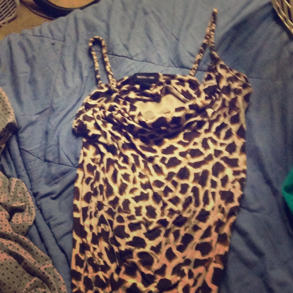 Maxi spring dress in cheetah