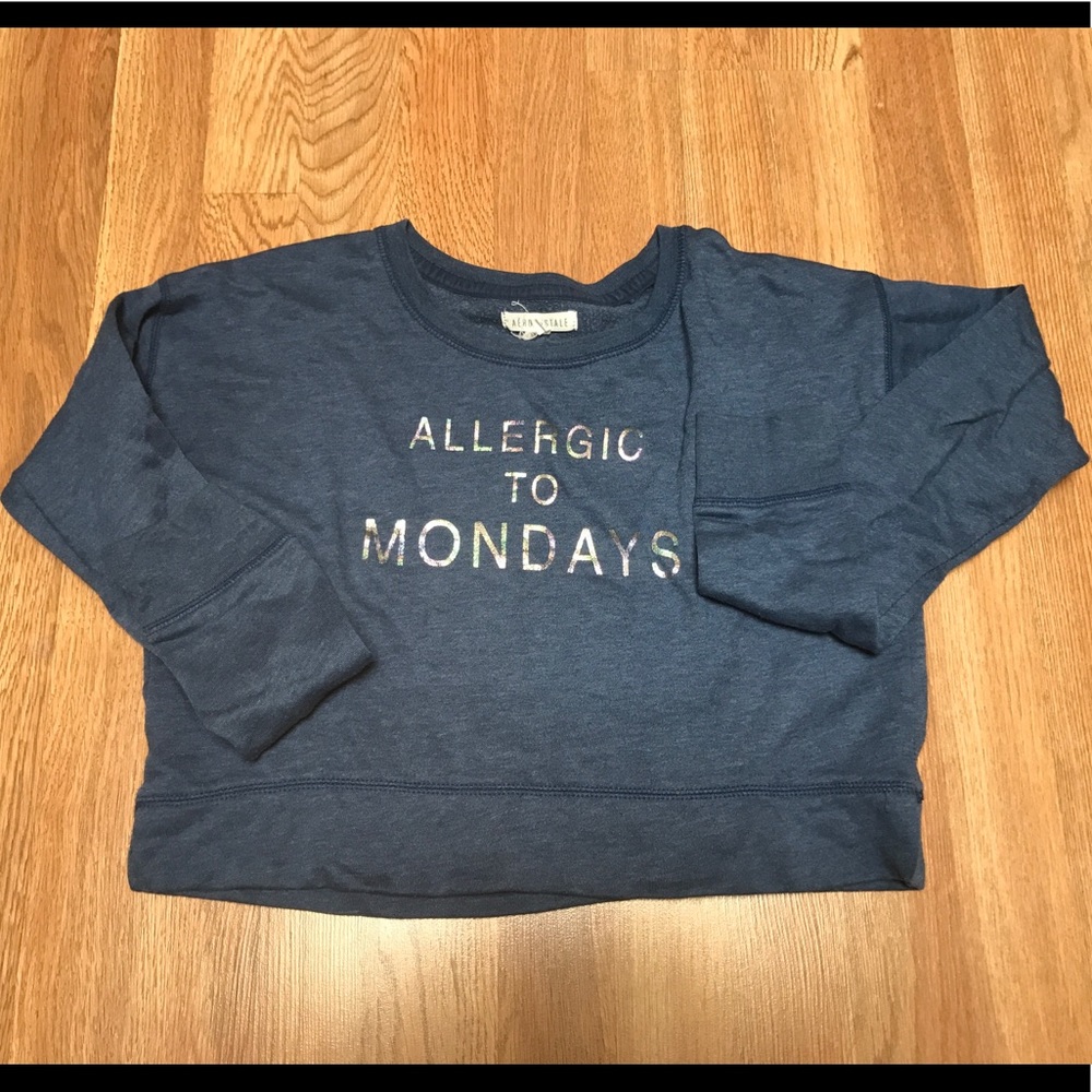 Allergic To Mondays crewneck crop top