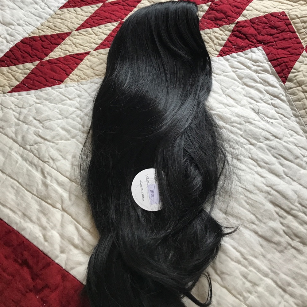 Mannequin wig, black hair, no bangs, Brand New.