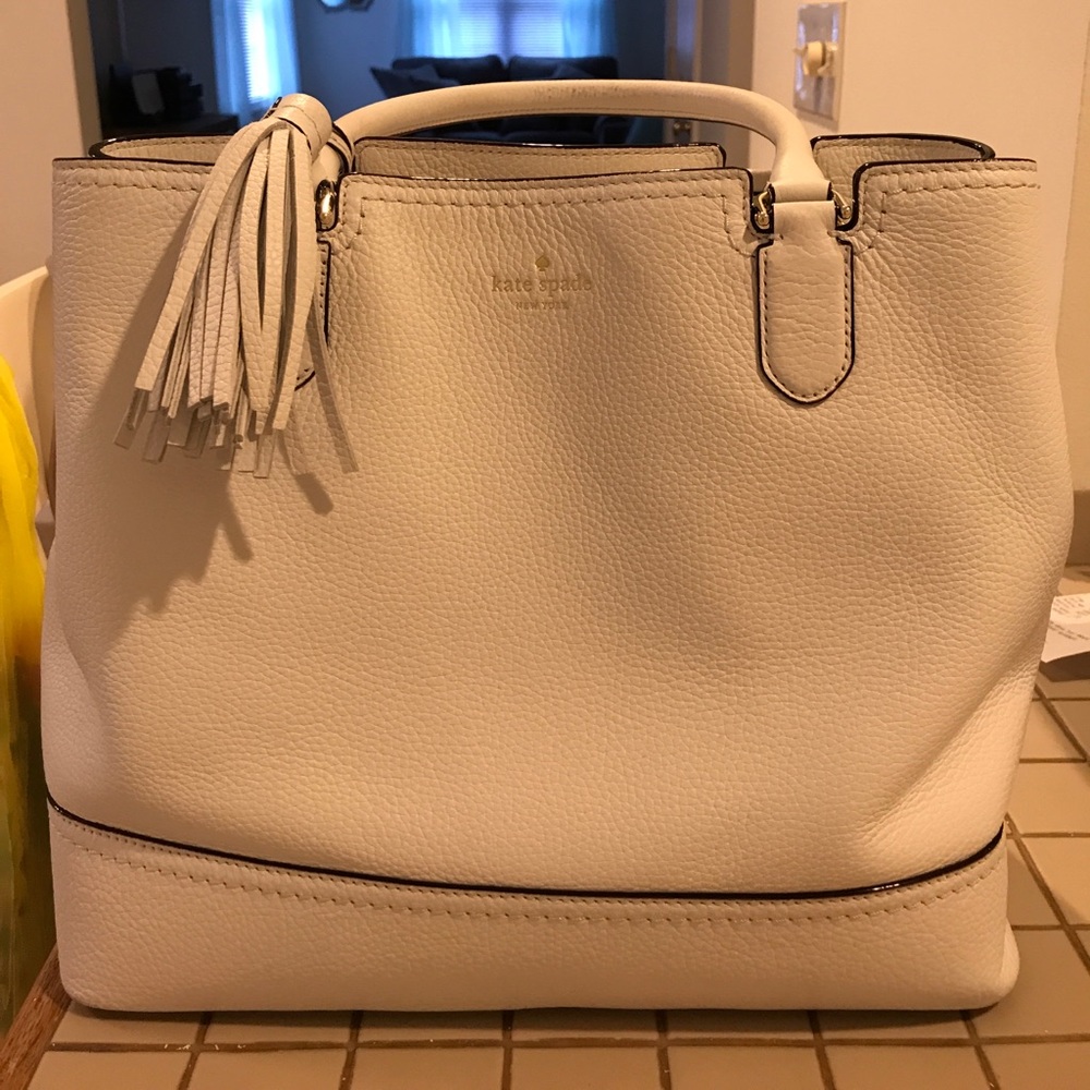 Kate Spade white leather bag
