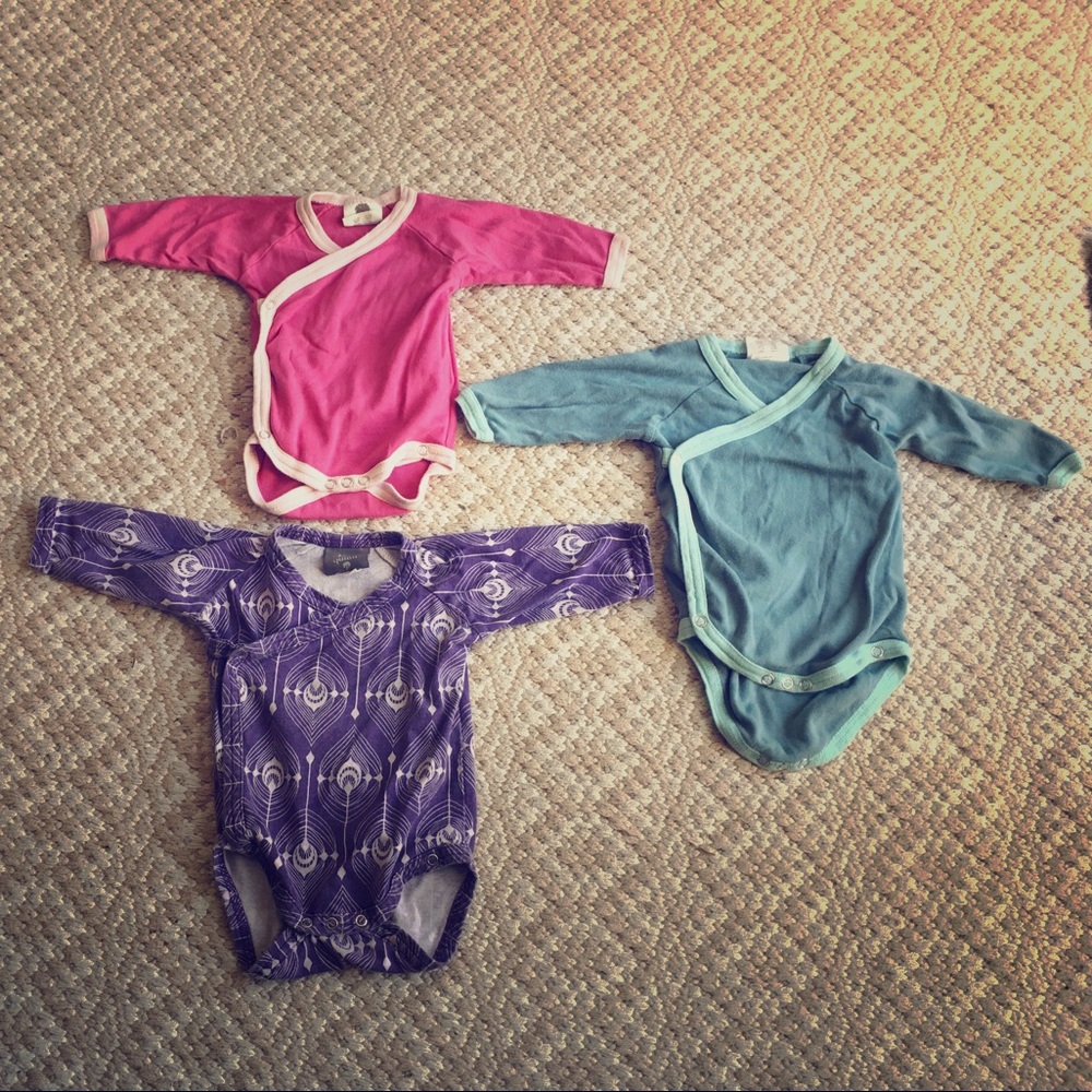 Kate Quinn Organics 3 pieces 0-3mos onesies