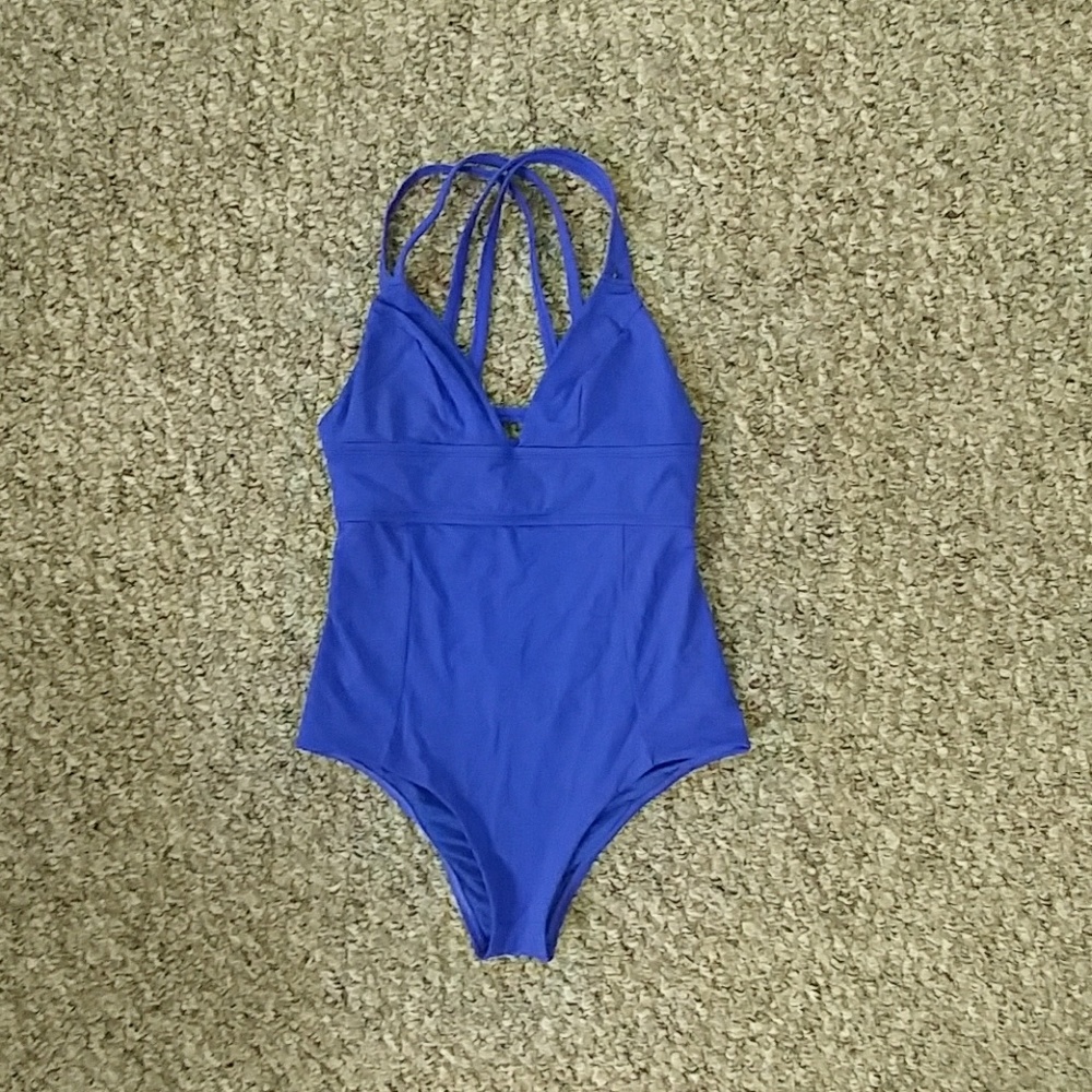 Sexy blue swim suit
