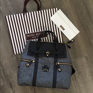 New Henri Bendel Jetsetter Convertible Canvas