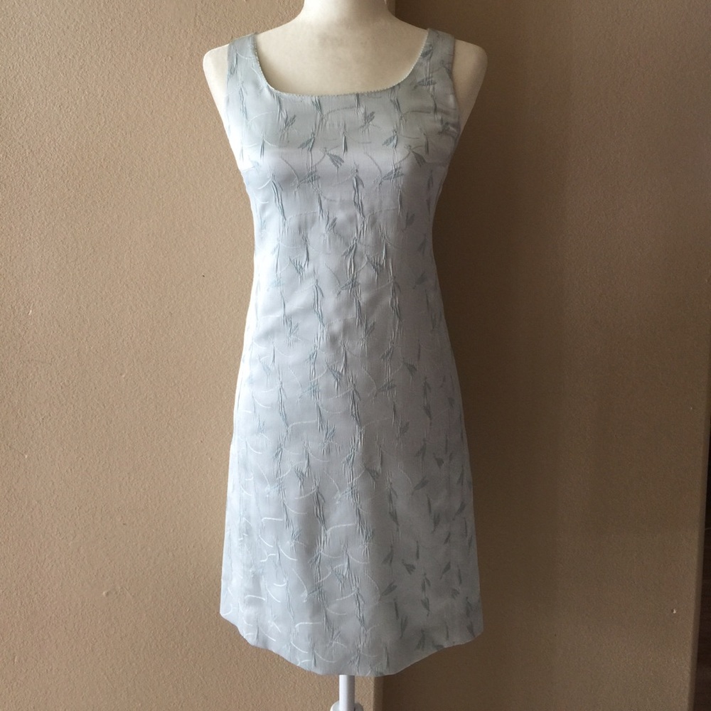 Yetts Dragonfly Embroidered Blue Dress NWOT